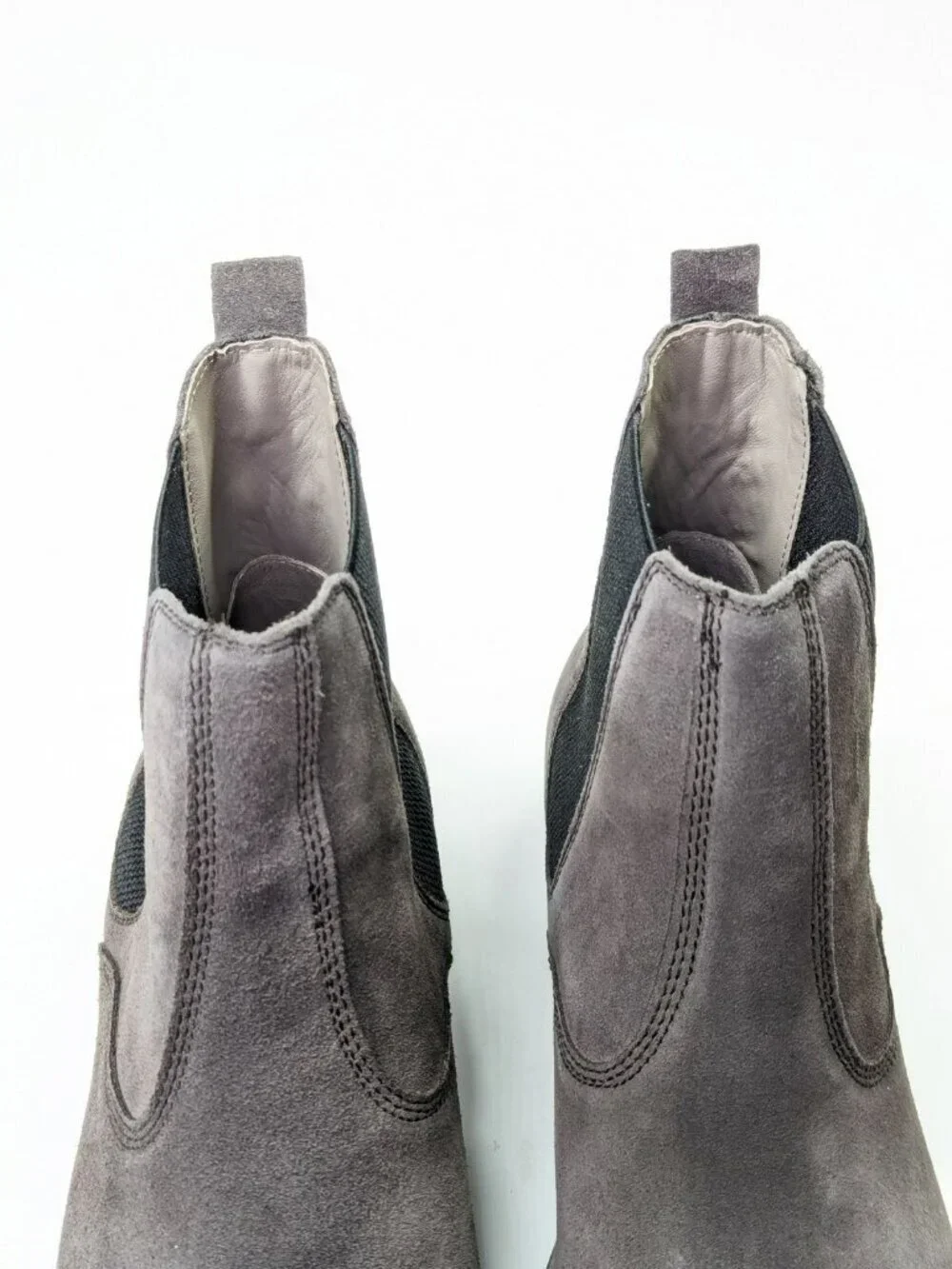Allsaints Men's Gus Pull On Chelsea Boots Grey Suede Size 13 (MSRP $349)